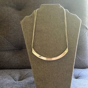 Silver bar necklace